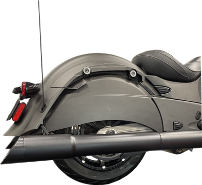 Tab Performance 211-2294-N-2.5 4.5 Inch Indian Bagger Black Soft Bag B.A.M. Slip On Muffler Sticks Exhaust Pipes Soft Bags 2.5 Inch Louvered Core Baffles (Medium) Using Stock Cut or Other Tip