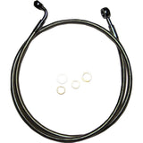 MAGNUM SHIELDING 1741-4296 46838SW E-Z Align Braided Single Disc Front Brake Line - 35/60° - 38" - Black Pearl