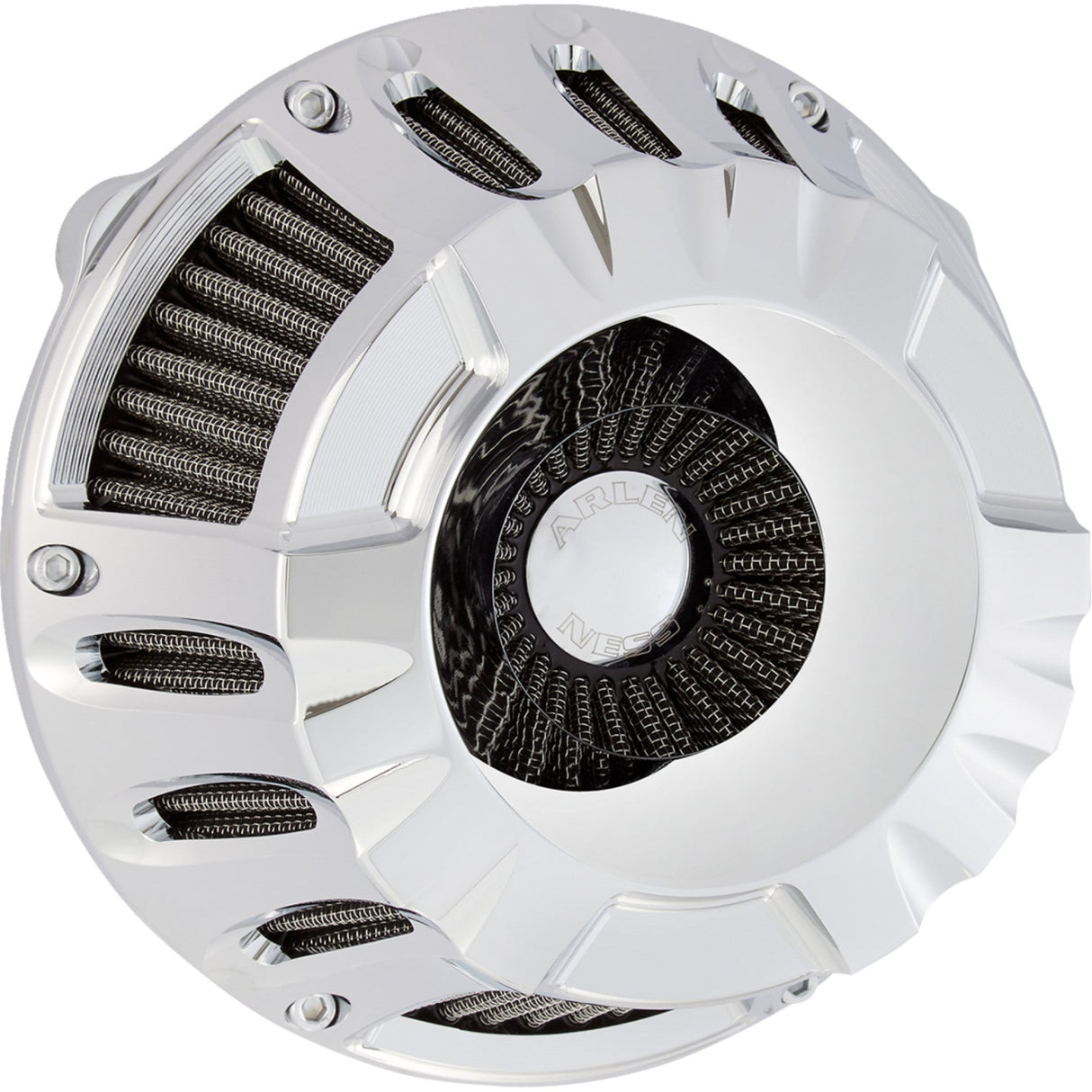 ARLEN NESS 1010-3228 600-228 Inverted Series Air Cleaner Kit - Deep Cut - Chrome