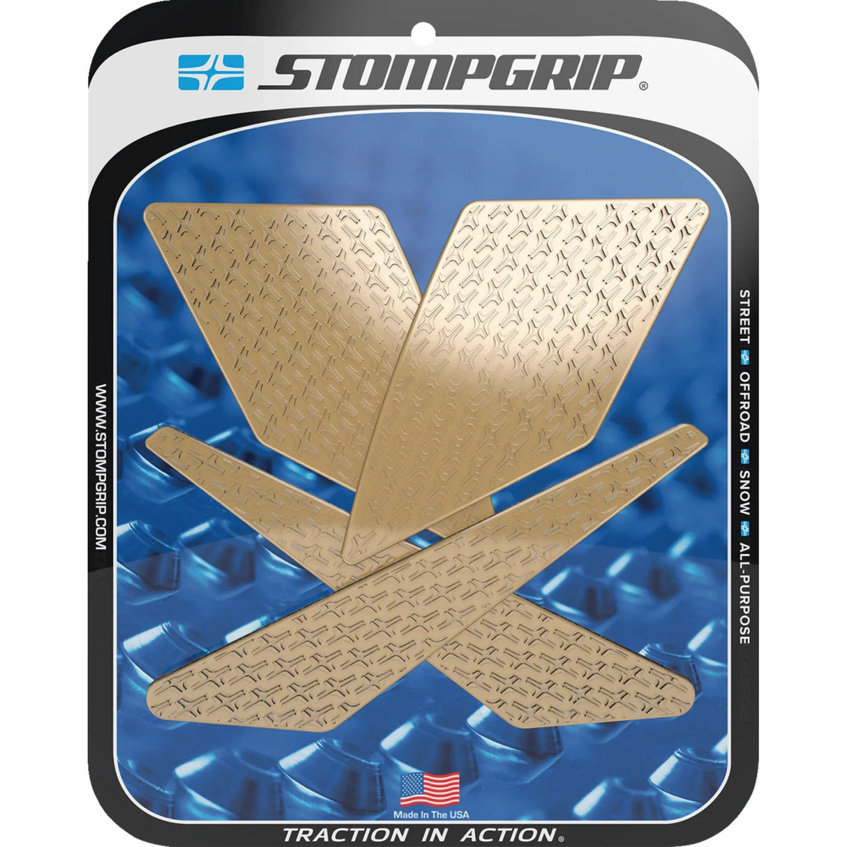 STOMPGRIP 4320-2770 55-14-0089-1C Icon Profile Traction Pad Tank Grips Traction Pad Tank Grips - Icon - Clear - KLX 300/SM