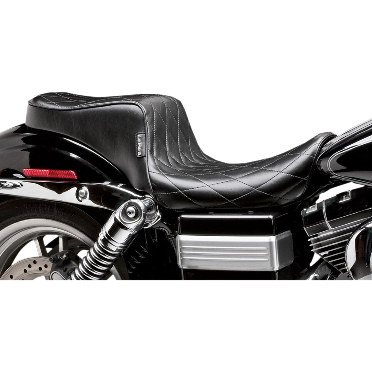 LePera Cherokee Seat Diamond Pleated Black - LN-023DM For Harley Dyna Wide Glide 1996-2003