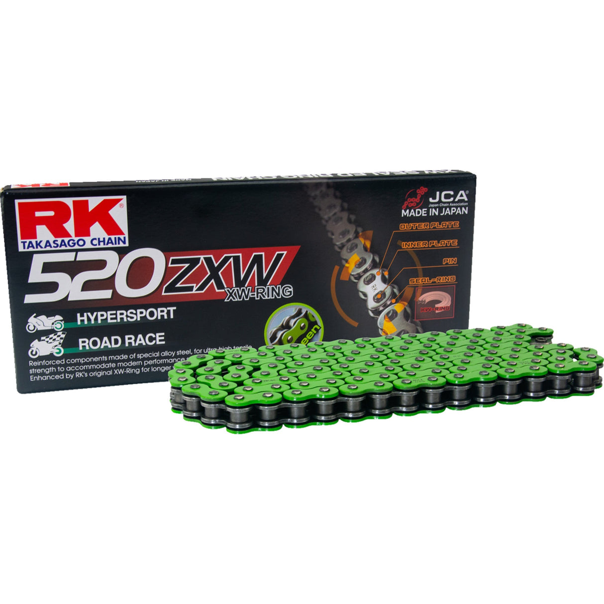 RK 1223-1909 MM520ZXW-120 520 ZXW Drive Chain 520 ZXW - Drive Chain - 120 Links - Green