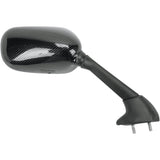 EMGO 0640-0185 20-80553 Carbon Fiber Mirror Mirror - Side View - Black/Carbon Fiber - Rectangle - Right - Yamaha