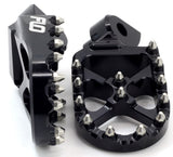 Flo Motorsports PRO Series Foot Pegs Black - FPEG-801BLK Cobra Dirt Bikes 2007-2019