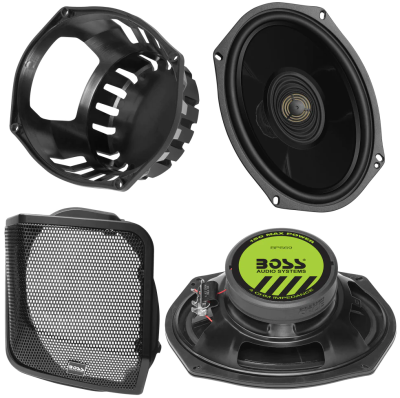 Boss Audio BHD14 Systems Harley Davidson 6 X 9 Inch Saddlebag Speaker Kit