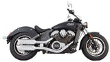 Tab Performance Indian Scout Chrome 4" Short Slip-On Up to 2024 For Indian Scout 2015-2024