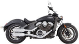 Tab Performance 221-1291-B2-2.25 Indian Scout Short Chrome Tip Slip On Muffler Compatible Exhaust Pipes 2.25 Inch Louvered Core Baffles (Medium) 4 Inch Black Straight Cut Tip