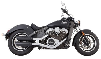 Tab Performance 221-2291-B-Z 2015-Up Indian Scout 2016-Up Scout Sixty 4 Inch Short Black Tip Slip On Muffler Compatible Exhaust Pipes Zombie Baffles (Loud) 4 Inch Black Slash Cut Tip