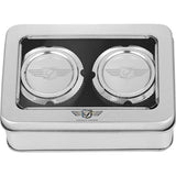 FIGURATI DESIGNS 0214-2141 FD01-FAC-SS Front Axle Nut Cover Axle Nut Cover - Front - Stainless Steel - Figurati Designs Logo - Silver