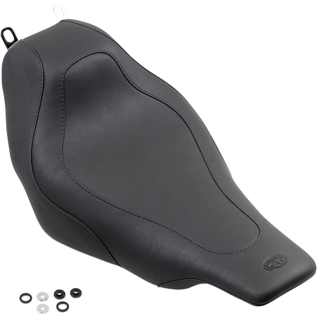 Mustang Tripper™ Solo Seat Without Backrest Stitched Black - 76457 For Harley Touring 1997-2007