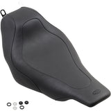Mustang Tripper™ Solo Seat Without Backrest Stitched Black - 76457 For Harley Touring 1997-2007