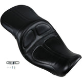 LePera Maverick Seat Without Backrest Stitched Black - LK-970 For Harley Motorcycles 2006-2017