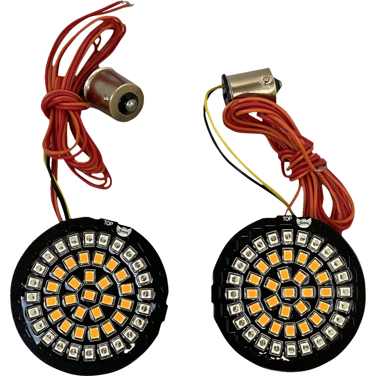 Custom Dynamics Dynamic Clusters2™ LED Turn Signal Inserts 1156 Amber Lens - GEN-4-AR2-1156 For Harley Motorcycles 2000-2024