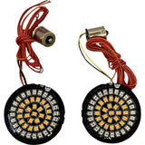 Custom Dynamics Dynamic Clusters2™ LED Turn Signal Inserts 1156 Amber Lens - GEN-4-AR2-1156 For Harley Motorcycles 2000-2024