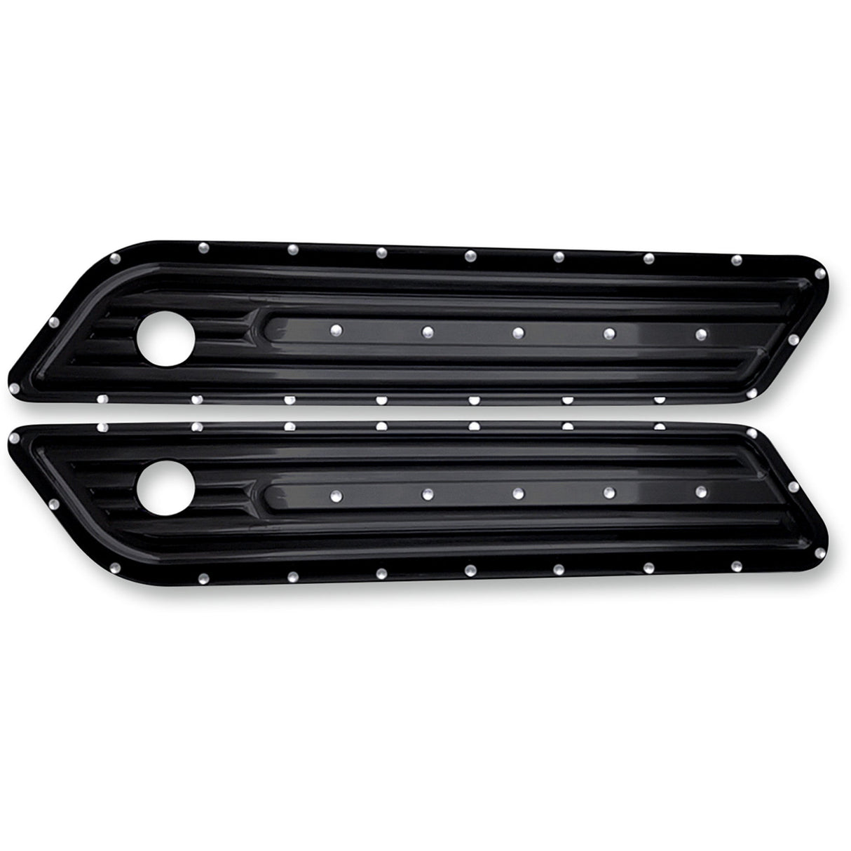 COVINGTONS 3501-0989 C1010-B Saddlebag Hinge Covers - Dimpled - Black