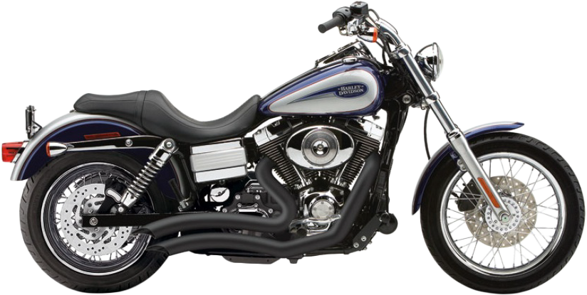 Cobra Speedster Short Swept Black Dyna - 6227B For Harley Dyna / Street / Super / Fat 2006-2011