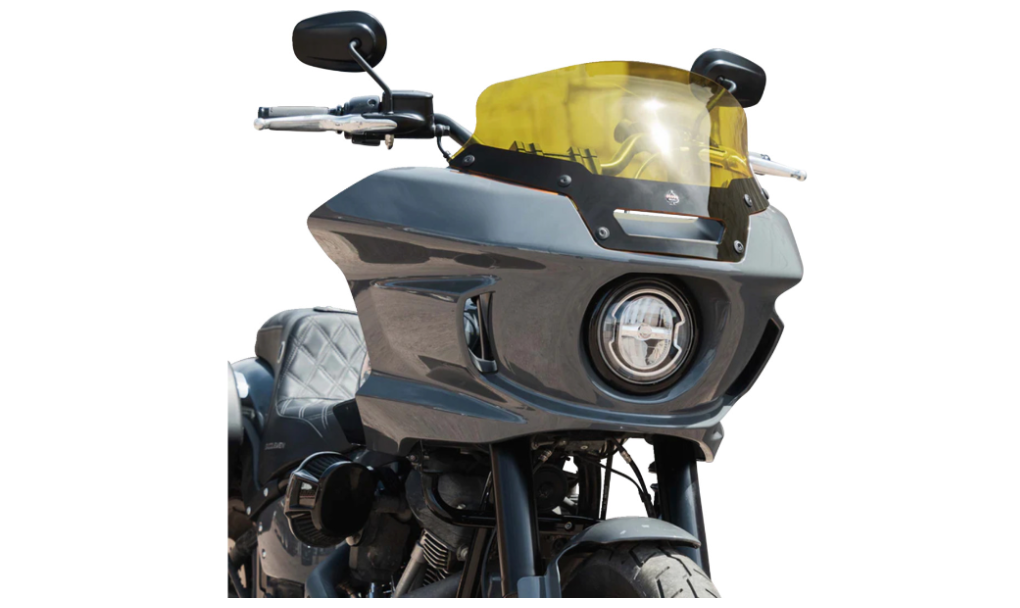 Klock Werks Kolor Flare® Windshield 6" Yellow - KWW-02-0624 For Harley Softail Low Rider 2022-2025