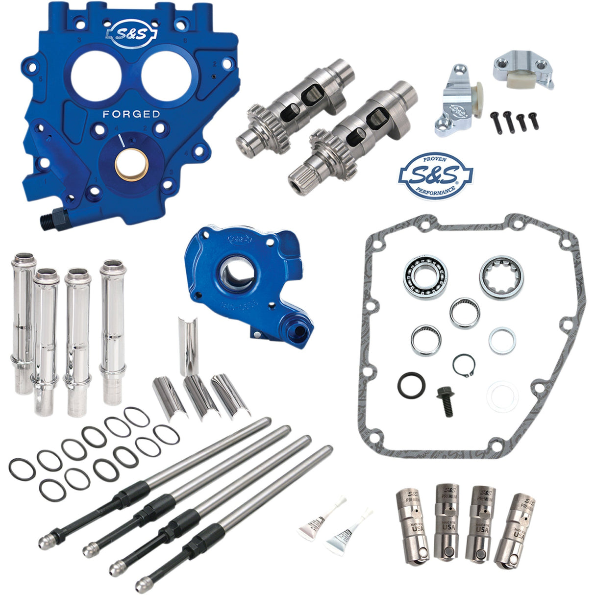 S&S CYCLE 0925-1107 330-0542 Chain Drive Cam Chest Kit Cam Chest with Plate Kit - 551CE - Easy Start Cams - Twin Cam