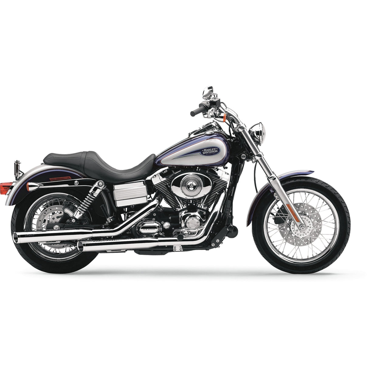 Cobra 3" Slashcut Slip-On Mufflers Chrome - 6005 For Harley Dyna 1995-2017