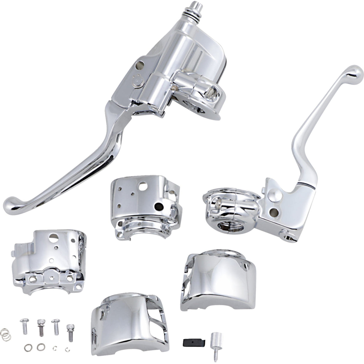 Drag Specialties Handlebar Control Kit With Mechanical Clutch 9/16" Master Cylinder For Harley Motorcycles 1996-2011