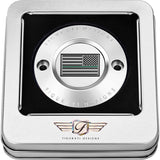 Figurati Designs Timing Cover 2 Hole Green Line American Flag Stainless Steel - FD72-TC-2H-SS For Harley Motorcycles 2017-2022