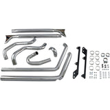 Bassani Xhaust Fishtail Duals 2-Into-2 Exhaust System - 1S46E-33 For Harley Softail 1989-2017