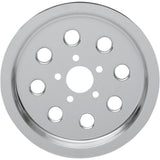 DRAG SPECIALTIES Chrome Outer Rear Pulley Insert — Tooth - '84-'99 Big Twin