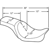 DRAG SPECIALTIES 0803-0409 Predator 2-Up Seat smooth - fxd '96-'03