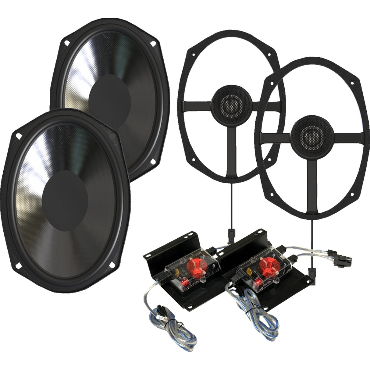 Wild Boar Audio Speakers 300 W 4 Ohm With External Crossovers - WBA 2694 For Harley Touring 2014-2023