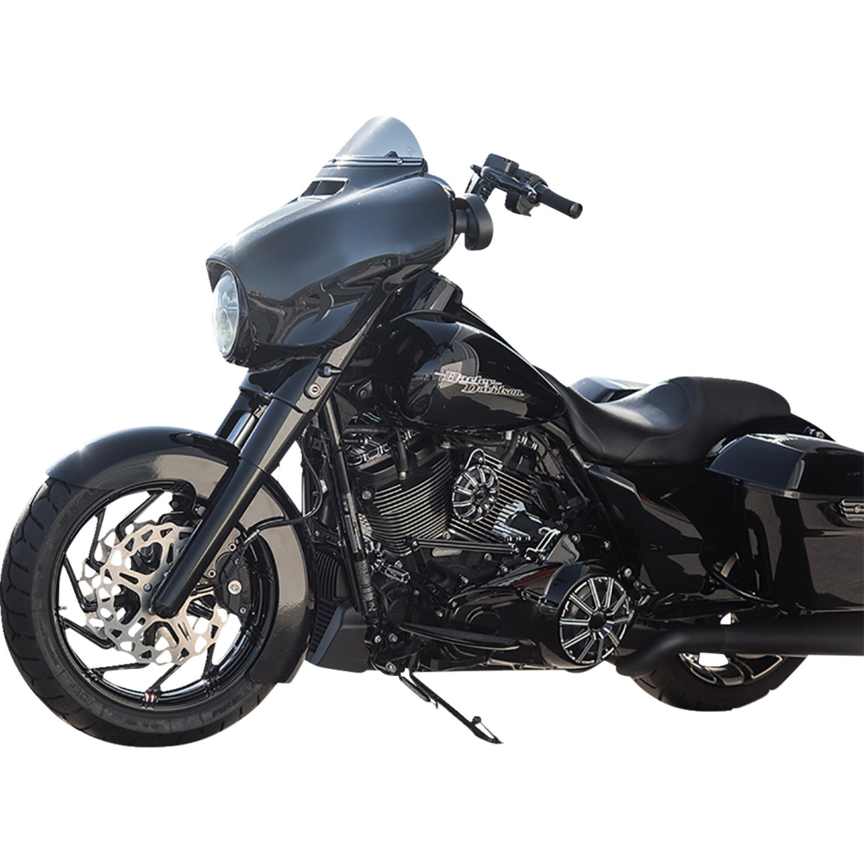 Arlen Ness Fork Boot Covers Gloss Black Powdercoat Smooth - 125-000 For Harley Touring 2014-2026
