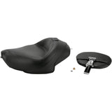 Mustang Wide Solo Seat With Removable Backrest With Backrest Vintage Black Smooth - 79429 For Harley Sportster 2004-2021