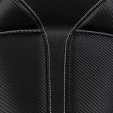 Saddlemen Dominator Solo Seat Without Backrest Black With Gray Stitching - 896-04-0042 For Harley Dyna 1996-2003