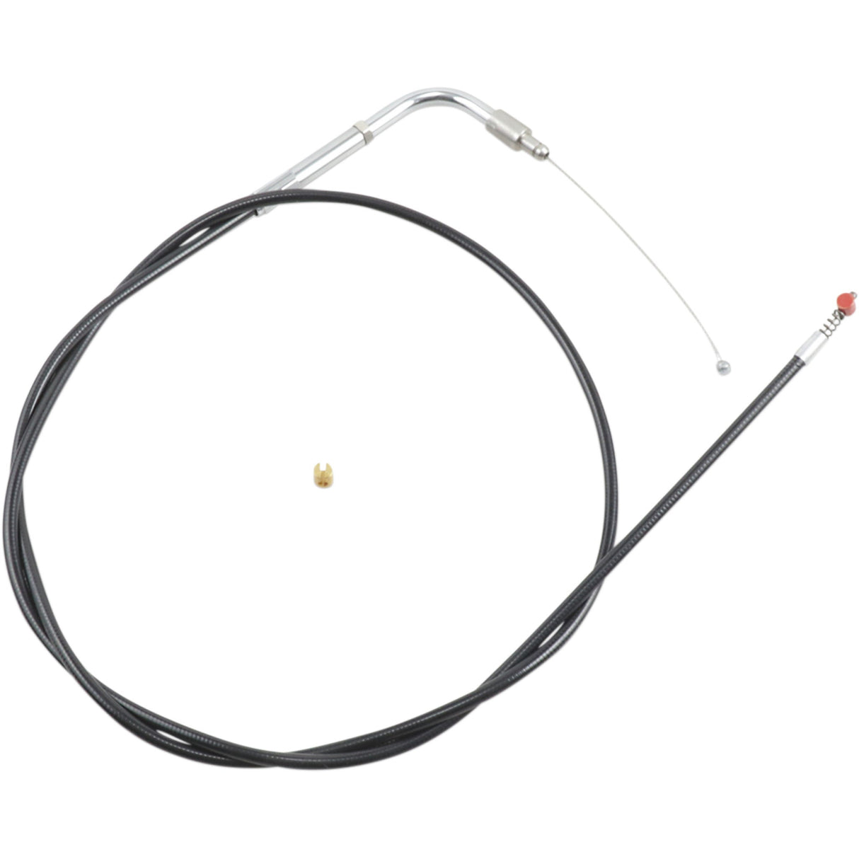 Barnett Black Vinyl Throttle Idle Cable +6" Size 41" Length - 305-96+6-DS For Harley Softail Springer 1996-2000