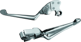 Kuryakyn Boss Blades With Adjustable Clutch Cable Chrome - 1080 For Harley 1996-2017