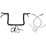 FAT Baggers INC. 1-1/4" EZ Install Flat Top Handlebar 12" Black - 749012-B For Harley Street Glide 2023-2026