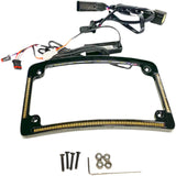Custom Dynamics LED Radius License Plate Frame Black - TF05-BCM4-B For Harley Touring 2014-2025