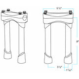 BILTWELL Murdock Handlebar Riser Risers - Black