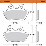 Moto-Master RoadPro Sintered Metal Brake Pads Sintered Series - 412002-PU For Harley Softail / Super 2006-2007