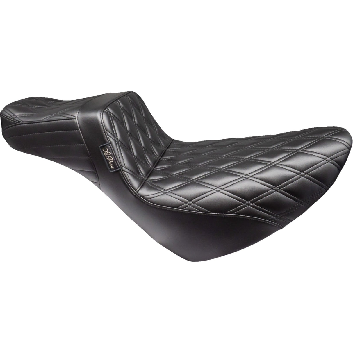 LePera Tailwhip Daddy Long Legs Low Rider Seat Double Diamond Black FL FX - LYR-580DLDD For Harley Softail 2018-2024