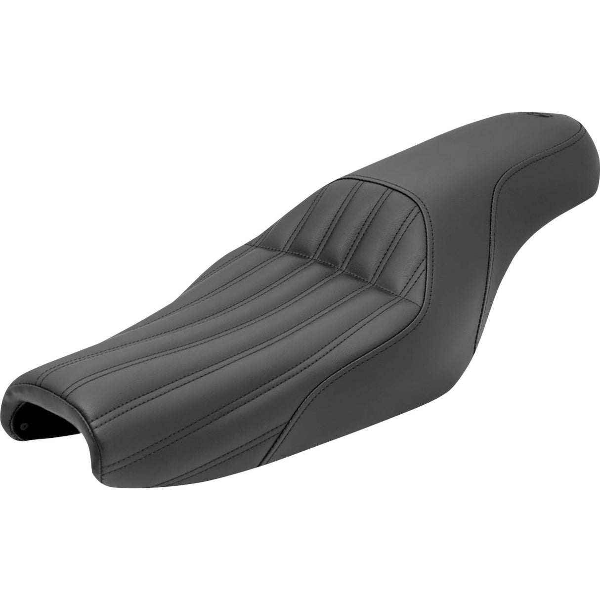 Saddlemen Knuckle 2-Up Seat Ribbed Black - 807-11-047K For Harley Sportster 2004-2022 (3.3G Tank)