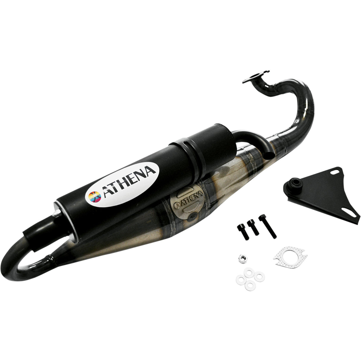 Athena 1-Into-1 Exhaust System - P400485120012 For Yamaha 50 / Zuma 2002-2005 | Aprilia Scarabeo 50 2T / Rally 50 Air Cooled) / 50 1993-2002