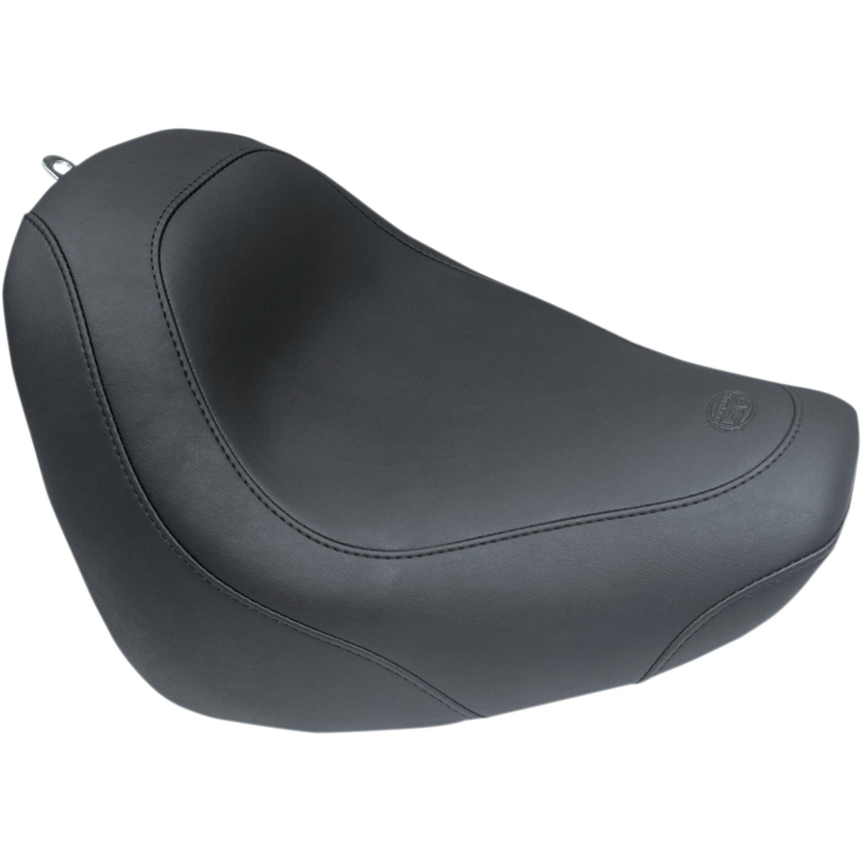Mustang Wide Tripper™ Solo Seat Without Backrest Smooth Black - 75704 For Harley Softail 2018-2021