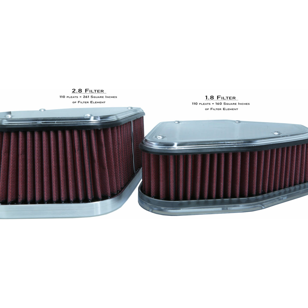 Alloy Art Boom Box 1.8" Height Version Air Cleaner - 1.8M8P For Harley Motorcycles 2017-2023