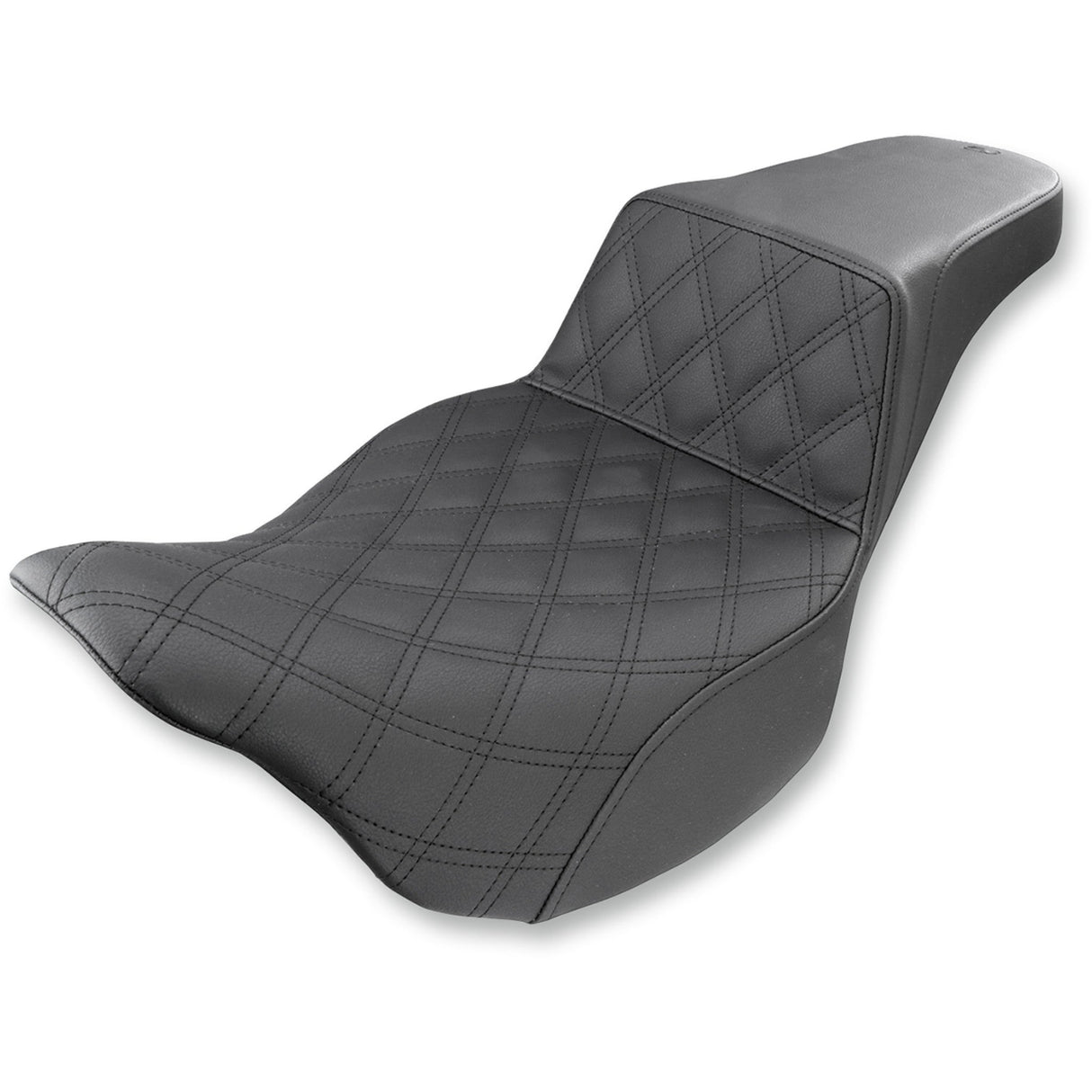 Saddlemen Step-Up Seat — Front Lattice Stitch Black - 808-07B-172 For Harley Touring 2008-2025