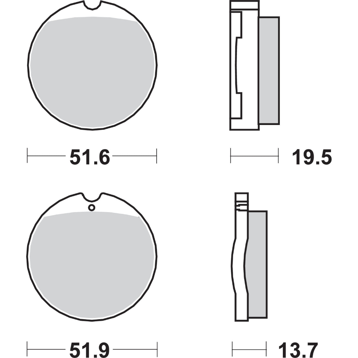 SBS 1721-1520 501HF HF Street Ceramic Organic Brake Pads HF Brake Pads - Honda CB