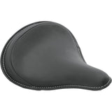 DRAG SPECIALTIES SEATS 0806-0048 Large Spring Solo Seat Seat - Spring Solo - Large - Black Solar-Reflective Leather/White Perimeter Stitch