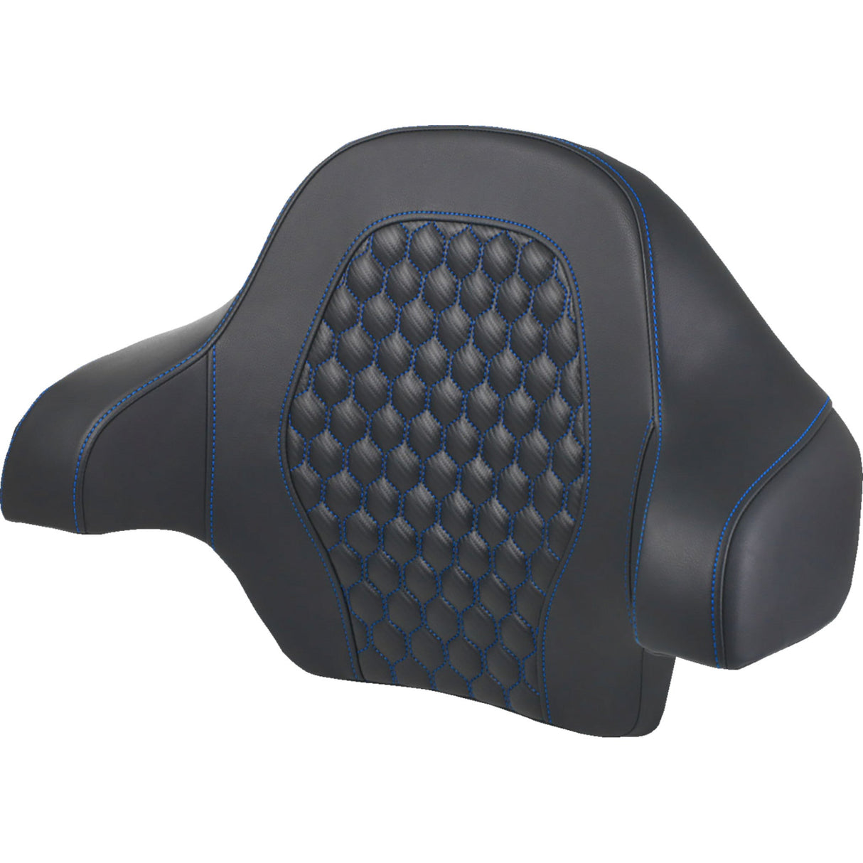 SADDLEMEN 0822-0594 814-07-15101 - Tour Pack Backrest Pad - Honeycomb - Blue Stitching - FL 14-24