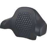 SADDLEMEN 0822-0594 814-07-15101 - Tour Pack Backrest Pad - Honeycomb - Blue Stitching - FL 14-24