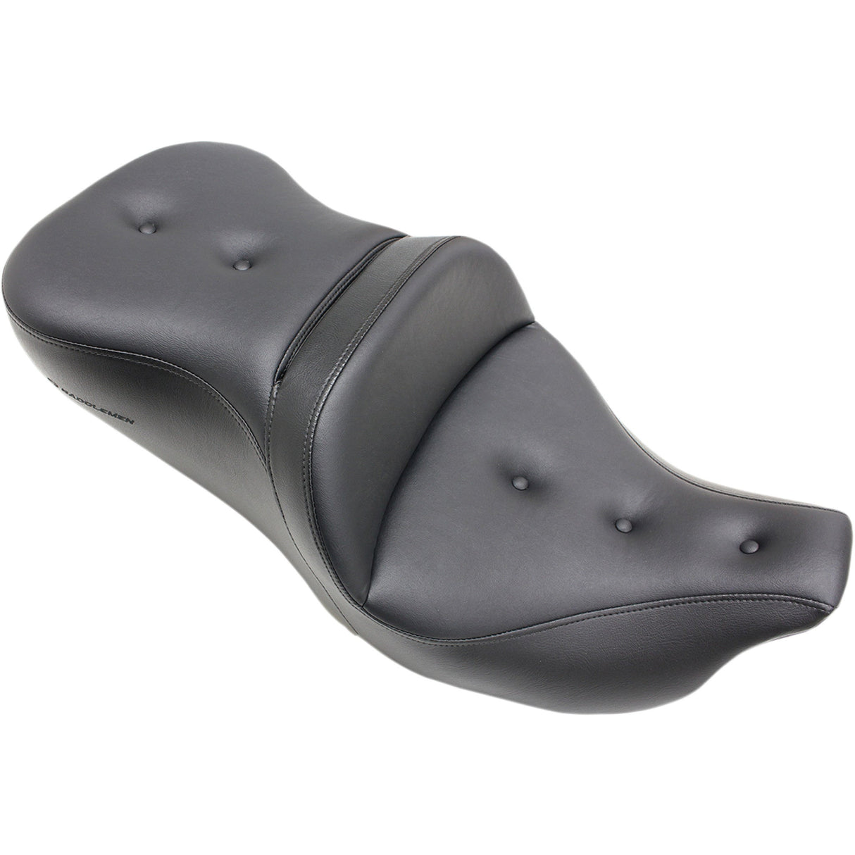 Saddlemen Pillow-Top Roadsofa™ Seat With Backrest Black - 808-07B-181 For Harley Touring 2008-2025