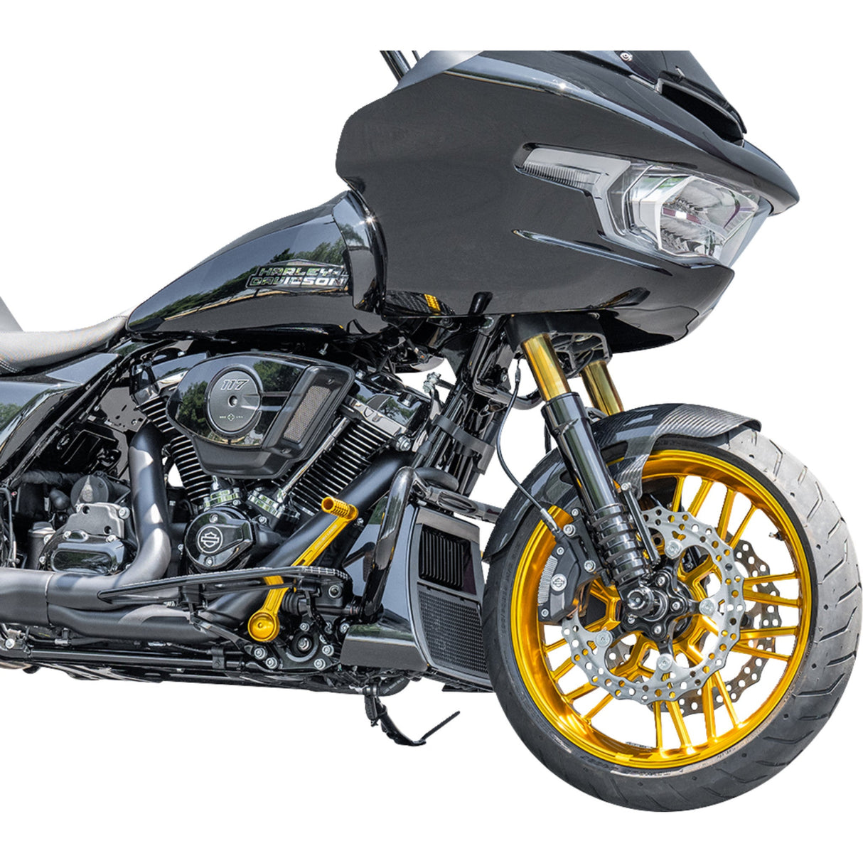 Arlen Ness 19" Cafe Carbon Fiber Front Fender Cafe 19" - 210-017 For Harley Road Glide 2024-2026